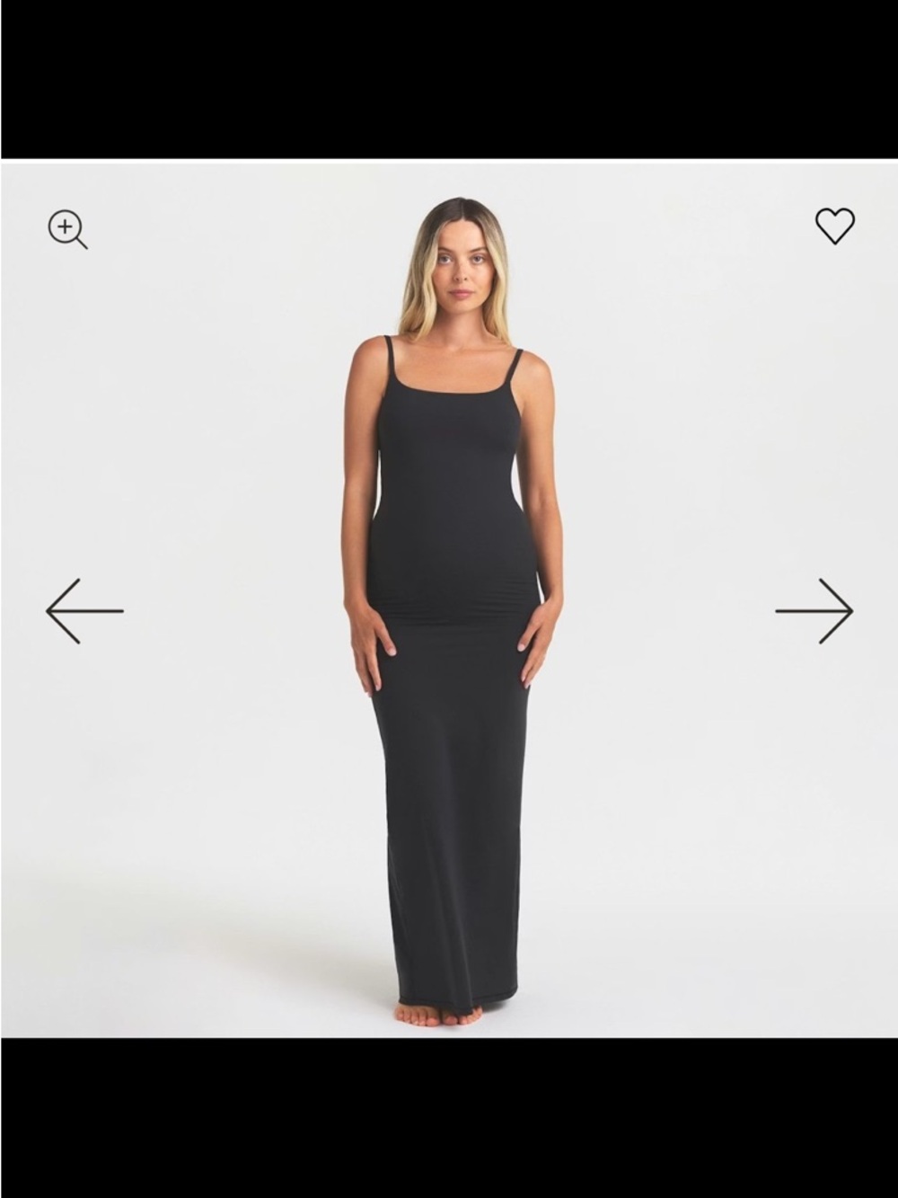 Women's Black Scoop Neck Maxi Dress